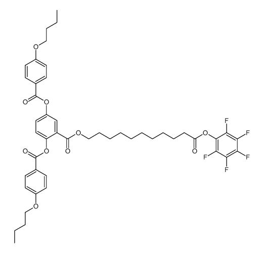 2,5-Bis-(4-butoxy-benzoyloxy)-benzoic acid 10-pentafluorophenyloxycarbonyl-decyl ester结构式