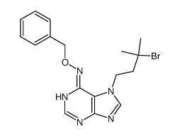 7-(3-Bromo-3-methyl-butyl)-1,7-dihydro-purin-6-one O-benzyl-oxime Structure