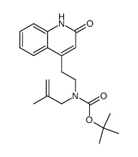 (2-Methyl-allyl)-[2-(2-oxo-1,2-dihydro-quinolin-4-yl)-ethyl]-carbamic acid tert-butyl ester Structure