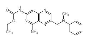 ethyl N-[2-amino-9-[(methyl-phenyl-amino)methyl]-3,7,10-triazabicyclo[4.4.0]deca-1,3,5,7,9-pentaen-4-yl]carbamate结构式