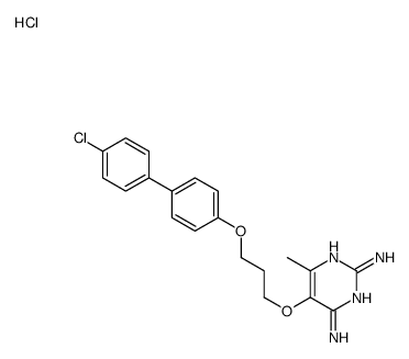 5-[3-[(4'-chloro[1,1'-biphenyl]-4-yl)oxy]propoxy]-6-methylpyrimidine-2,4-diamine hydrochloride Structure