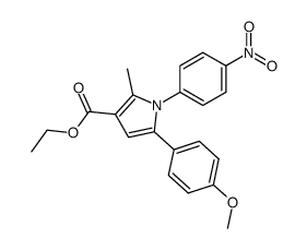 5-(4-Methoxy-phenyl)-2-methyl-1-(4-nitro-phenyl)-1H-pyrrole-3-carboxylic acid ethyl ester Structure