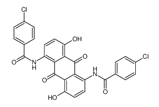 N,N'-(9,10-dihydro-4,8-dihydroxy-9,10-dioxoanthracene-1,5-diyl)bis[4-chlorobenzamide] Structure