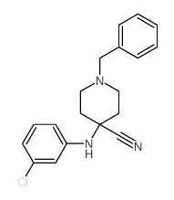 4-Piperidinecarbonitrile,4-[(3-chlorophenyl)amino]-1-(phenylmethyl)- Structure