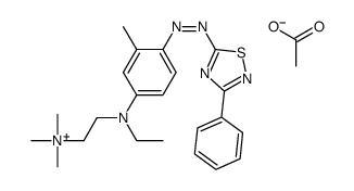 [2-[ethyl[3-methyl-4-[(3-phenyl-1,2,4-thiadiazol-5-yl)azo]phenyl]amino]ethyl]trimethylammonium acetate picture