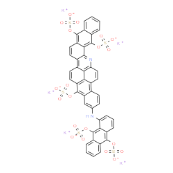 pentasodium 3-[[9,10-bis(sulphonatooxy)-1-anthryl]amino]anthra[2,1,9-mna]naphth[2,3-h]acridine-5,10,15-triyl tris(sulphate) structure
