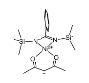 (N,N'-bis(trimethylsilyl)benzamidinato)(acetylacetonato)nickel(II)结构式