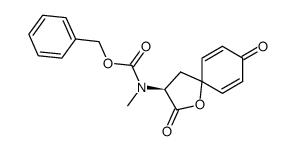 ((S)-2,8-Dioxo-1-oxa-spiro[4.5]deca-6,9-dien-3-yl)-methyl-carbamic acid benzyl ester Structure