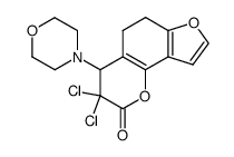 3,3-dichloro-4-morpholino-3,4,5,6-tetrahydro-2H-furo[2,3-h]chromen-2-one Structure