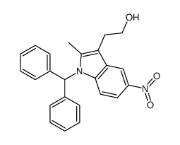 2-(1-benzhydryl-2-methyl-5-nitroindol-3-yl)ethanol结构式