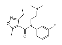 N-(m-fluorophenyl)-N-(2-dimethylaminoethyl)-3-ethyl-5-methyl-4-isoxazole carboxamide结构式
