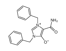 1,3-dibenzyl-4-carbamoyl-1H-imidazol-3-ium-5-olate结构式