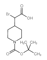 A-BROMO-1-[(1,1-DIMETHYLETHOXY)CARBONYL]-4-PIPERIDINEACETIC ACID structure