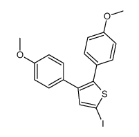 5-iodo-2,3-bis(4-methoxyphenyl)thiophene结构式