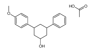 acetic acid,3-(4-methoxyphenyl)-5-phenylcyclohexan-1-ol Structure