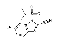 6-chloro-2-cyano-N,N-dimethylbenzimidazole-1-sulfonamide结构式