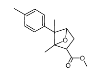 1,6-Dimethyl-6-p-tolyl-5-oxa-bicyclo[2.1.1]hexane-2-carboxylic acid methyl ester Structure