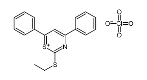 (4,6-diphenyl-1,3-thiazin-2-ylidene)-ethylsulfanium,perchlorate Structure