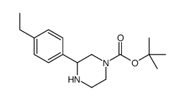 tert-butyl 3-(4-ethylphenyl)piperazine-1-carboxylate结构式