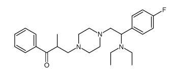 1-(2-Benzoylpropyl)-4-<2-diethylamino-2-(4-fluorophenyl)ethyl>piperazine结构式