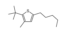 2-tert-butyl-3-methyl-5-pentylthiophene结构式