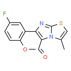 6-(5-FLUORO-2-METHOXYPHENYL)-3-METHYLIMIDAZO[2,1-B]THIAZOLE-5-CARBOXALDEHYDE结构式