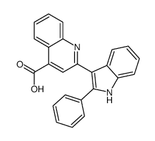 2-(2-phenyl-1H-indol-3-yl)quinoline-4-carboxylic acid结构式