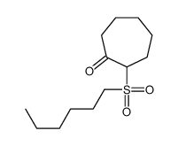 2-hexylsulfonylcycloheptan-1-one Structure