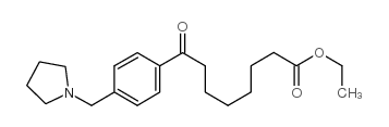 ETHYL 8-OXO-8-[(4-PYRROLIDINOMTHYL)PHENYL]OCTANOATE结构式