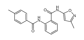 2-[(4-methylbenzoyl)amino]-N-(3-methyl-1,2-oxazol-5-yl)benzamide结构式