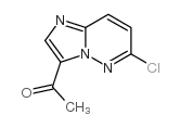 3-乙酰基-6-氯咪唑并[1,2-b]哒嗪结构式
