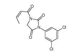 1-[(E)-but-2-enoyl]-3-(3,5-dichlorophenyl)imidazolidine-2,4-dione结构式