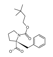 (2R)-2-benzyl-1-(3,3-dimethylbutoxycarbonyl)pyrrolidine-2-carboxylate结构式