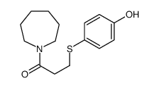 1-(azepan-1-yl)-3-(4-hydroxyphenyl)sulfanylpropan-1-one Structure