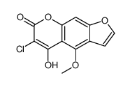 6-chloro-5-hydroxy-4-methoxyfuro[3,2-g]chromen-7-one Structure