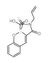 2-[2-[(4-oxo-3-prop-2-enyl-2-sulfanylidene-thiazolidin-5-ylidene)methyl]phenoxy]acetic acid Structure