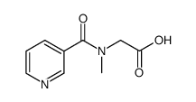 N-methyl-N-(3-pyridinylcarbonyl)glycine Structure