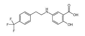2-羟基-5-((4-(三氟甲基)苯乙基)氨基)苯甲酸结构式