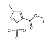 1-甲基-4-乙氧基羰基吡唑-5-磺酰氯结构式