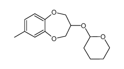 3,4-dihydro-7-methyl-3-[(tetrahydro-2H-pyran-2-yl)oxy]-2H-1,5-benzodioxepine Structure