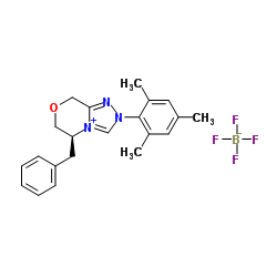 (5S)-5,6-dihydro-5-(phenylmethyl)-2-(2,4,6-trimethylphenyl)-8H-1,2,4-Triazolo[3,4-c][1,4]oxazinium tetrafluoroborate Structure