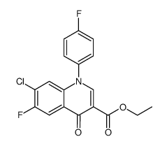 1-(4'-fluoro-phenyl)-6-fluoro-7-chloro-1,4-dihydro-4-oxo-quinoline-3-carboxylic acid ethyl ester Structure