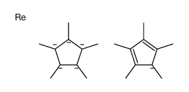 1,2,3,4,5-pentamethylcyclopenta-1,3-diene,1,2,3,4,5-pentamethylcyclopentane,rhenium Structure