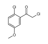 Ethanone, 2-chloro-1-(2-chloro-5-methoxyphenyl) Structure