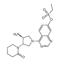 4-((3S,4S)-3-amino-4-(2-oxopiperidin-1-yl)pyrrolidin-1-yl)quinazolin-7-yl ethanesulfonate Structure