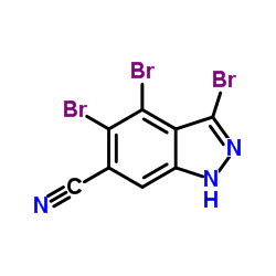 3,4,5-Tribromo-1H-indazole-6-carbonitrile Structure