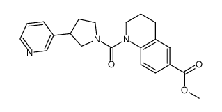 1-(3-(Pyridin-3-yl)pyrrolidine-1-carbonyl)-1,2,3,4-tetrahydroquinoline-6-carboxylic acid methyl ester结构式