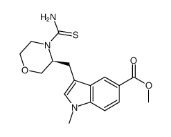 methyl 3-{[(3S)-4-(aminocarbonothioyl)morpholin-3-yl]methyl}-1-methyl-1H-indole-5-carboxylate结构式