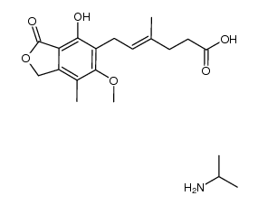 6-(4-hydroxy-6-methoxy-7-methyl-3-oxo-5-phthalanyl)-4-methyl-4-hexenoic acid isopropylamine salt结构式