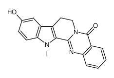 10-hydroxy-13-methyl-8,13-dihydro-7H-indolo[2',3':3,4]pyrido[2,1-b]quinazolin-5-one结构式